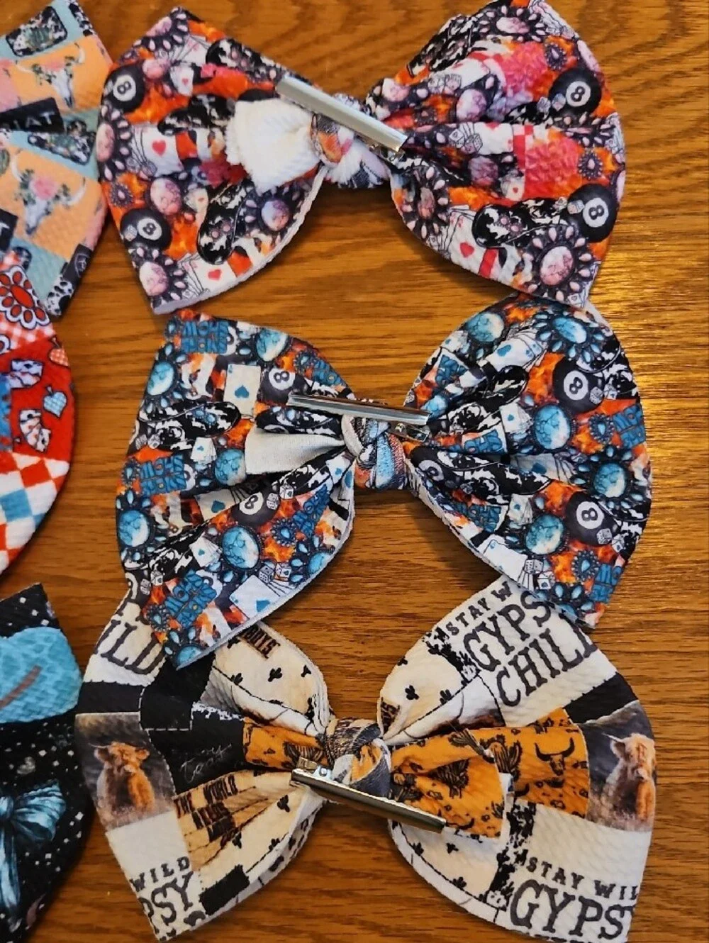 Western Hair Bows On Clip